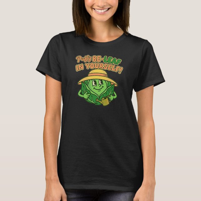 Retro 70s Cabbage Mascot | Be-Leaf In Yourself  T-Shirt (Front)