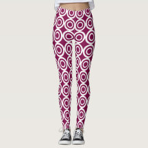 Retro 70s Concentric burgundy Circles