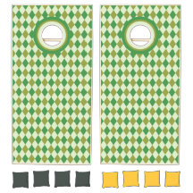 Retro 70's Diamond Mint Green Olive Design