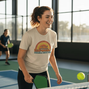 Retro 70s Dink Responsibly Pickleball Social Club T-Shirt
