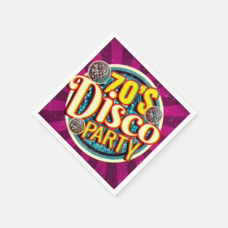 Retro 70's Disco Party| Bold& Colourful Nostalgic Napkin