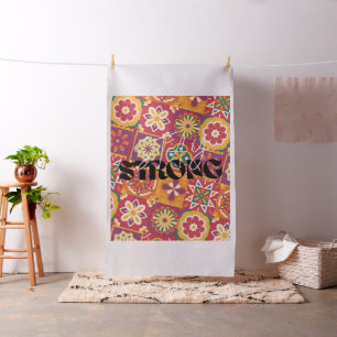 Retro 70s Floral Patchwork Stay Strong Fabric