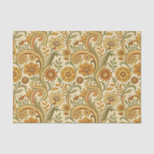 Retro 70s Flower Power Yellow Daisy Floral Design Tissue Paper