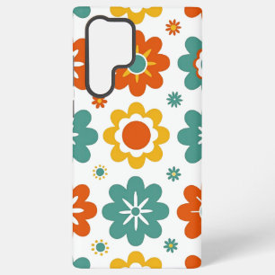 Retro 70s Geometric Flower Power Boho Samsung Galaxy Case