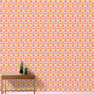 Retro 70s geometric shapes wallpaper