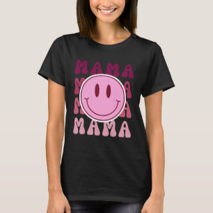 Retro 70s Graphic Mama Smile Face Groovy Style T-Shirt