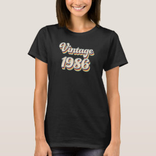 Retro 70s Groovy Rainbow Vintage 1986 For Women T-Shirt