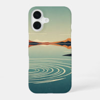 Retro 70s Lake Reflection Art