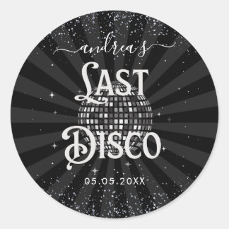 Retro 70s Last Disco Bachelorette Weekend Party  Classic Round Sticker