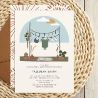 Retro 70s Macrame Plants Clothesline Baby Shower