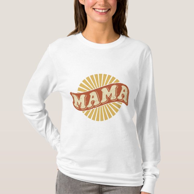 Retro 70s Mama T-Shirt (Front)