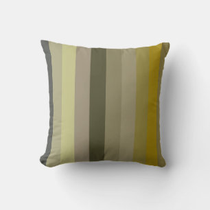 Retro 70s Mustard & Olive Stripes Cushion