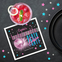 Retro 70's Neon Look Disco Ball Bachelorette Party