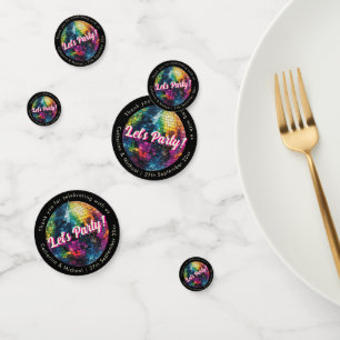 Retro 70's Party Disco Ball Sparkle Glam Wedding Confetti