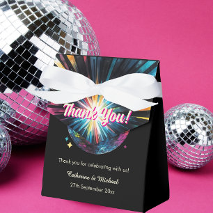 Retro 70's Party Disco Ball Sparkle Glam Wedding Favour Box