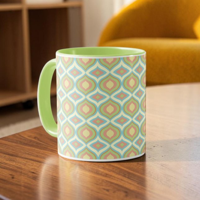 Retro 70s Pastel Geometric Wallpaper Mug (Creator Uploaded)