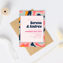 Retro 70s Pastel Pink Groovy Abstract