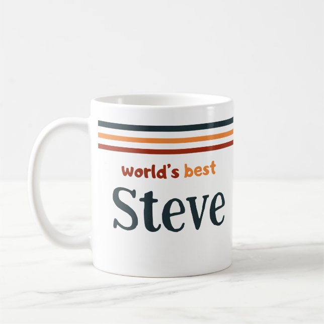 Retro 70s Personalized Mug | Custom Vintage Coffee (Left)