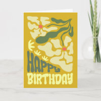 Retro 70s Psychedelic Groovy Flower Birthday