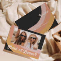 Retro 70's Rainbow | Dark Photo Maid of Honour Car