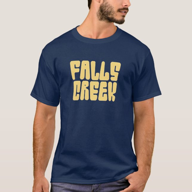 Retro 70s Style 'Falls Creek' T-Shirt (Front)