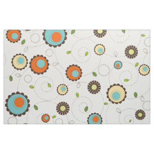 Retro 70s Style Pattern Fabric