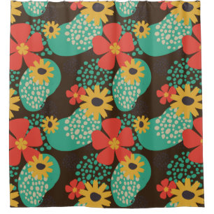 Retro 70s style Shower curtain