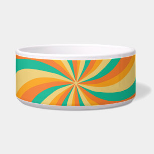 Retro 70s Sunburst Colorful Background