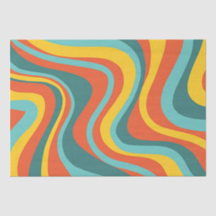 Retro 70s swirls background tissue paper