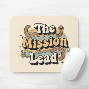 Retro 70s The Mission Lead Vintage Typography Mouse Pad