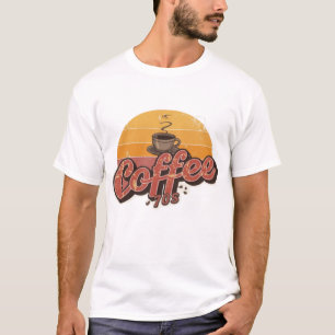 Retro 70s Vibes   Vintage Text Coffee Illustration T-Shirt