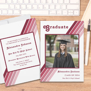 Retro 70s Vintage Graduate Photo Announcement