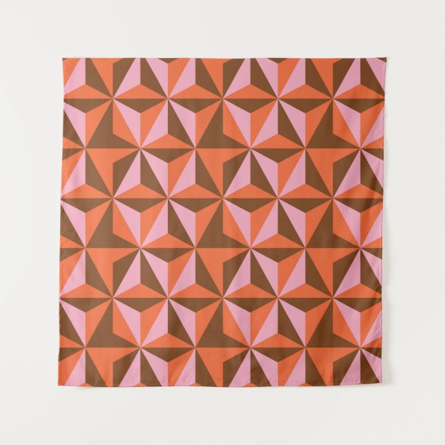 Retro 70's: Vintage Pattern Background Tapestry (Front)