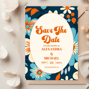 Retro 70s Wedding  Save The Date