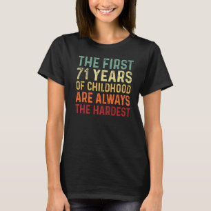 Retro 71 Years Old Men Women Saying 71st Birthday T-Shirt