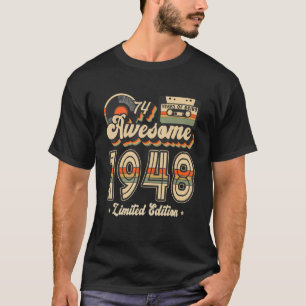 Retro 74th Birthday For 74 Year Old Awesome 1948 C T-Shirt