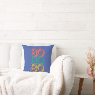 retro 80 1980 Throw Pillow Colourful 