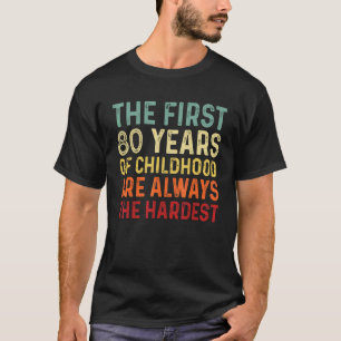 Retro 80 Years Old Men Women Saying 80th Birthday T-Shirt