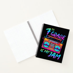 Retro 80s 7th Grade Is My Jam Back To School Notebook