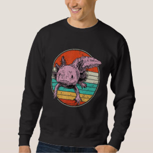Retro 80s 90s Axolotl  Boys Girls Teenager Cute Ax Sweatshirt
