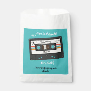 Retro 80's 90's Cassette Tape Music Birthday Party Favour Bags