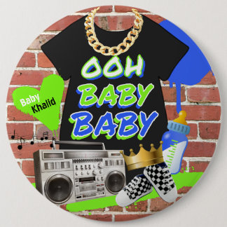 Retro 80's/90's Hip Hop Baby Shower 6 Cm Round Badge
