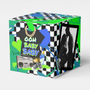Retro 80's/90's Hip Hop Baby Shower Photo Favour Box