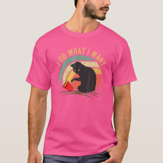 Retro 80s 90s I Do What I Want Cat Cat T-Shirt