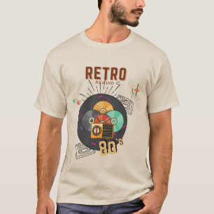 Retro 80s/90s Music CD Cover Design T-Shirt