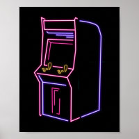 Retro 80s 90s NeON Arcade Machine Arcade Cabinet