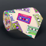 Retro 80's 90's Neon Patterned Cassette Tapes Tie<br><div class="desc">This cool and retro neon bright colourful 80's and 90's throwback patterns on cassette tapes is perfect for the trendy and stylish individual. Its fun and playful print is great for many gifts and occasions. Enjoy this funny and fashionable design for your next purchase; for yourself, your friends, or your...</div>