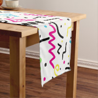 Retro 80's 90's Neon Pink Green Blue Yellow Doodle