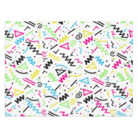 Retro 80's 90's Neon Pink Green Blue Yellow Doodle