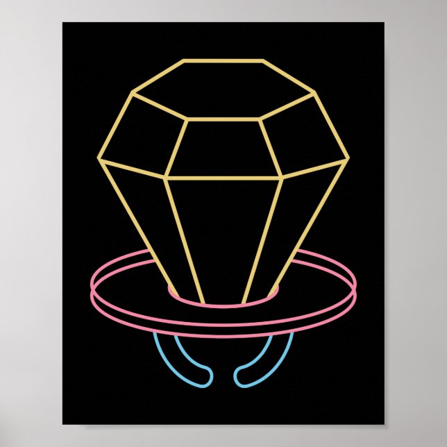 Retro 80s 90s Neon Ring Pop Candy Poster (Front)